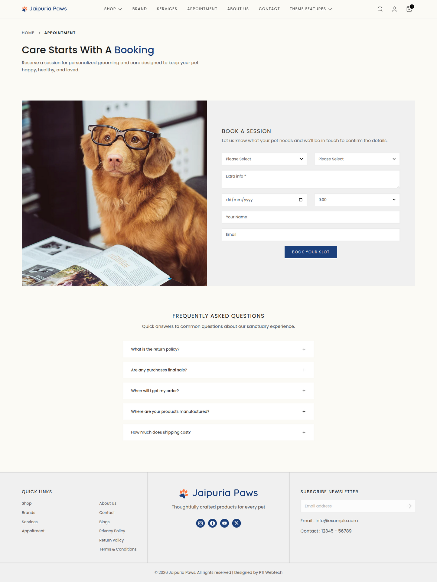 Appointment Page