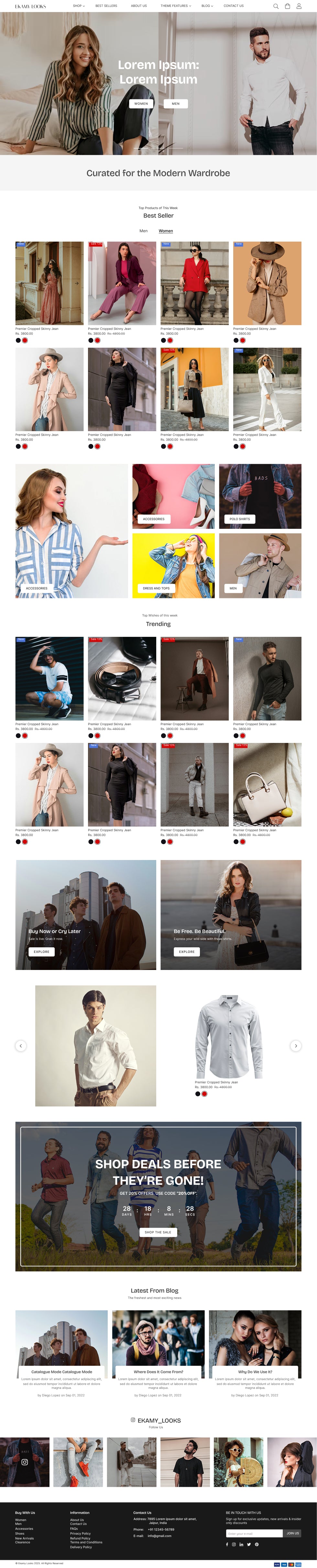 EKAMY LOOKS Shopify Theme - Stylish Design with Easy Navigation ...