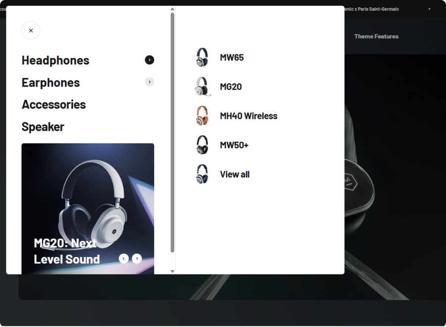 Sidebar Menu