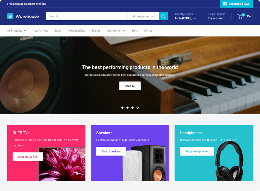 Customizable Homepage Sections