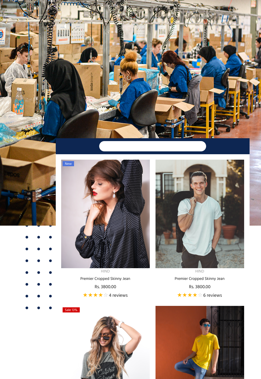 Shopify products manufacturing store design & development