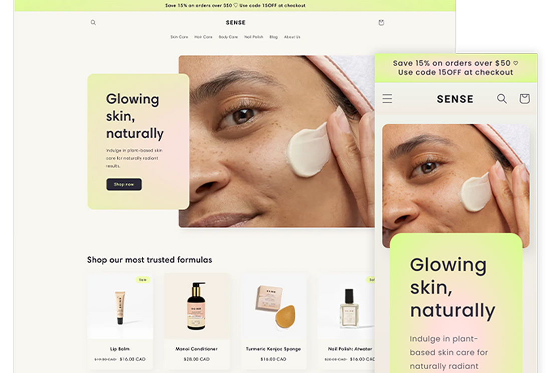 Custom Shopify Sense Theme Design & Development Services