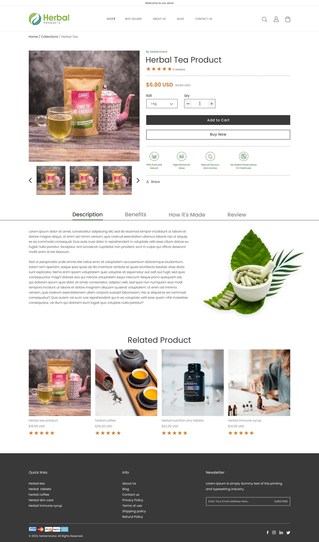 D-Herbal Product Detail Page